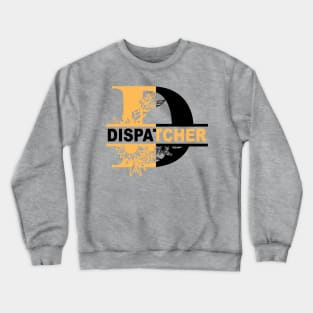 Floral Dispatcher Split color Thin Gold Line Crewneck Sweatshirt